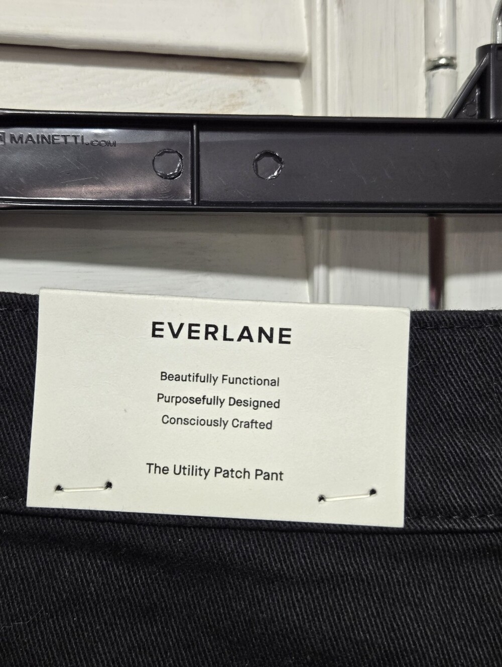 NWT EVERLANE The Utility Patch Pant 4R Black - Picture 3 of 6